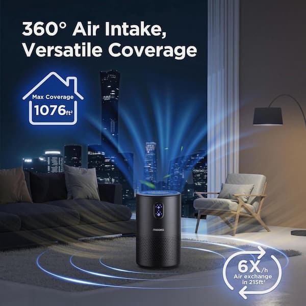 Mooka Air Purifiers for Home Large Room up to 1076 sq. ft. with