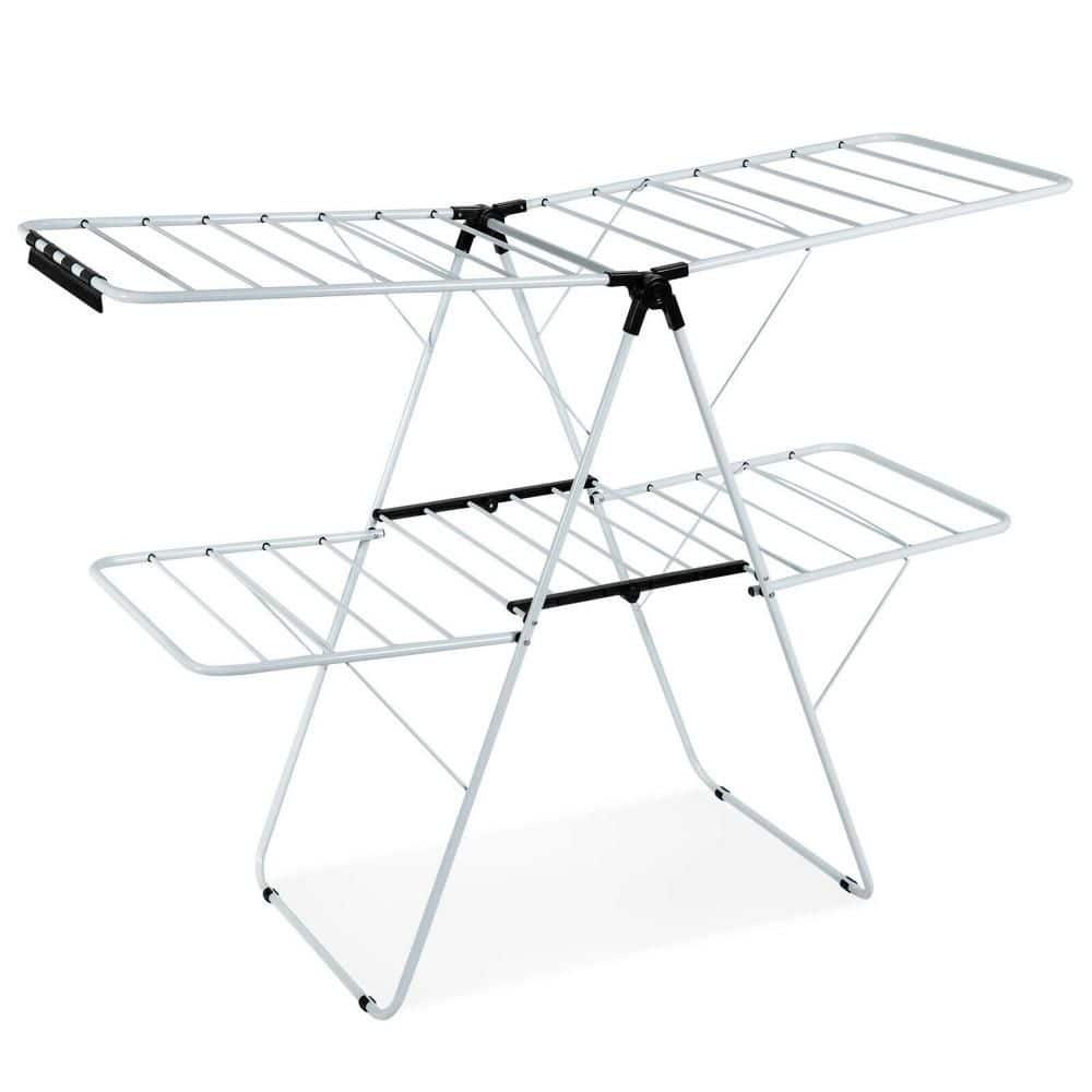 2-Level Clothes Drying Rack Foldable Airer w/ Height-Adjustable Gullwing price history on PriceWatchPro