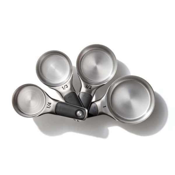Adrinfly 4-Piece Stainless Steel Measuring Cup Set with Magnetic Snaps
