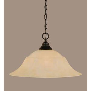 Kingston 100-Watt 1-Light Matte Black Bowl Mini Pendant Light with Glass Shade