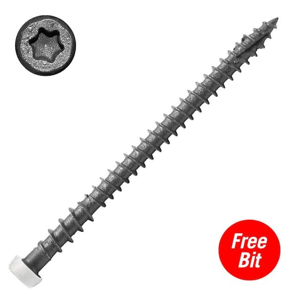 DeckLok #10 x 2-3/4 in. Star Drive Self-Countersinking Flat Head ACQ Compatible Gravel Path Composite Deck Screws (75-Piece)