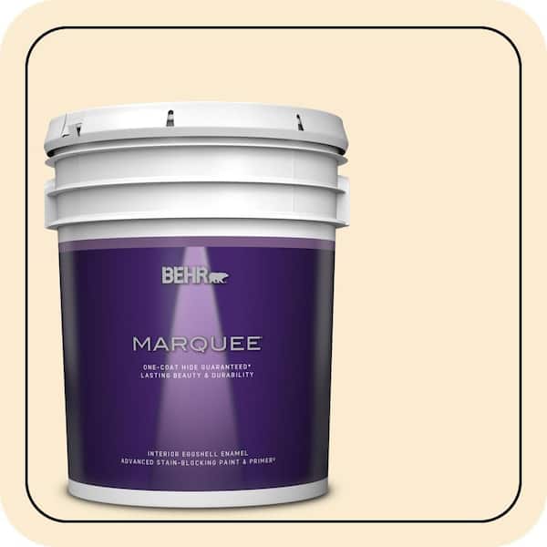 BEHR MARQUEE 5 gal. #OR-W04 Nice Cream Eggshell Enamel Interior Paint & Primer