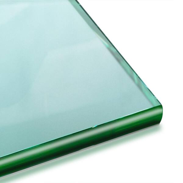 25 in. Clear Square Glass Table Top 3/8 in. Thick Pencil Polish Tempered Touch Corners 25 in. Clear Square Glass Table Top 3/8 in. Thick Pencil Polish Tempered Touch Corners