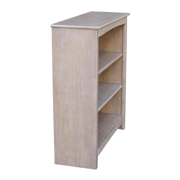 International Concepts 36 in. Weathered Gray Taupe Wood 3-shelf