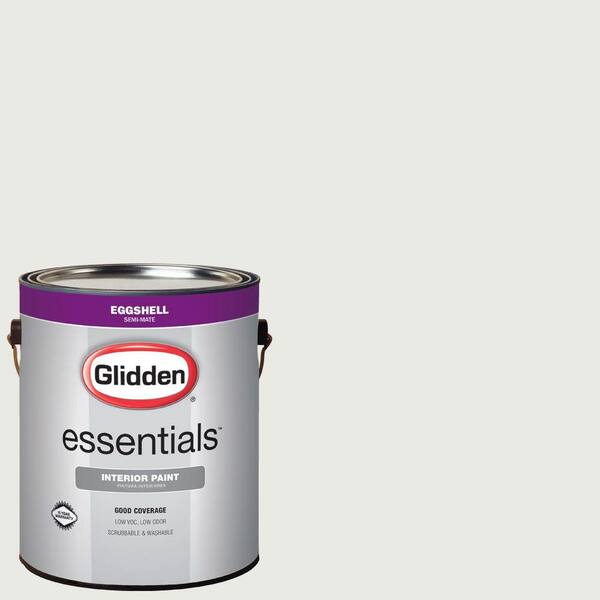 Glidden Essentials 1 gal. #HDGG43 Morning Hush White Eggshell Interior Paint