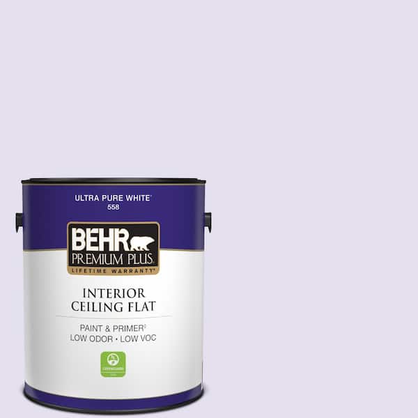 BEHR PREMIUM PLUS 1 gal. #P560-1 Blissful Ceiling Flat Interior Paint