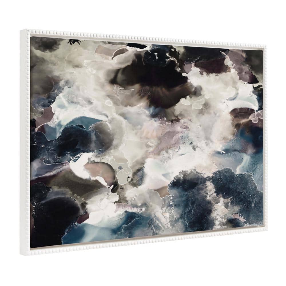 31.5"x41.5" Sylvie Beaded Nebula Abstract II Framed Canvas by Amy Lighthall White - Kate & Laurel All Things Decor