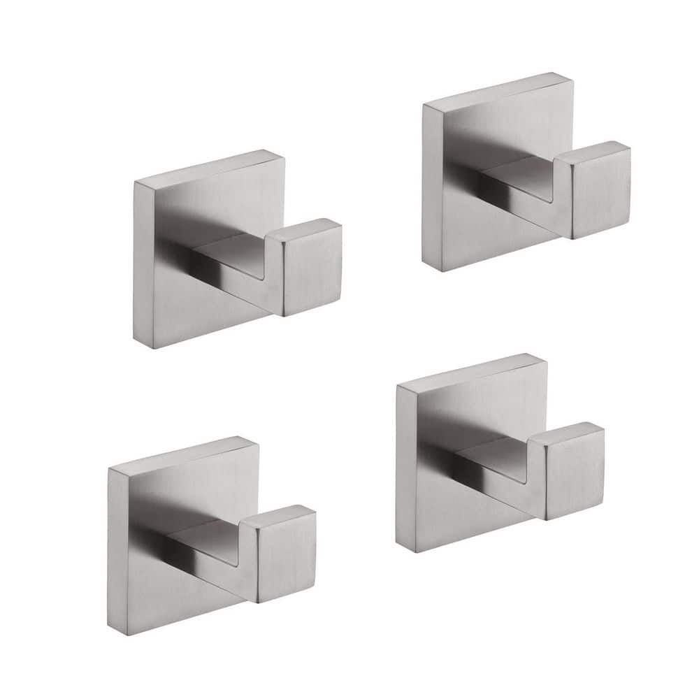 4-Pack J-Hook Wall-Mounted Stainless Steel Bathroom Robe/Towel Hook in Brushed Nickel for Bathroom Kitchen price history on PriceWatchPro