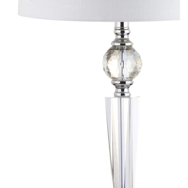 JONATHAN Y Emma 29.5 in. Clear Crystal Table Lamp (Set of 2