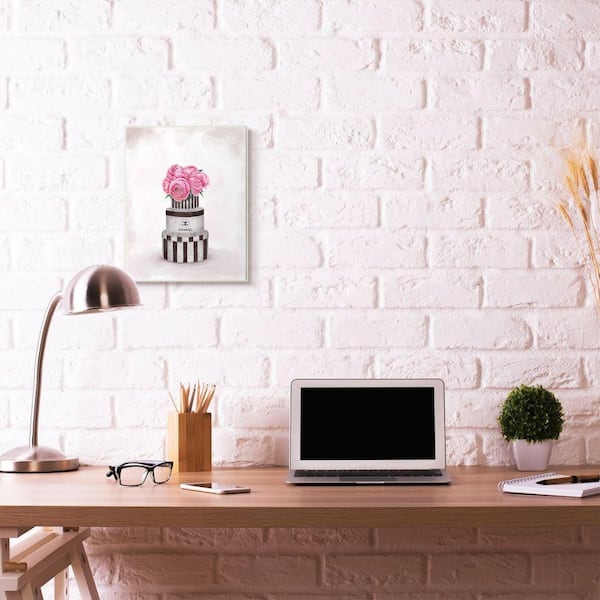 13 in. x19 in. "Fashion Flower Box Stack Pink Painting"by Ziwei LiWood Wall Art