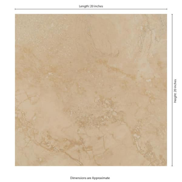 Caliza Stone 20 in. x 20 in. Beige Porcelain Floor Tile (14 sq. ft./Case) Caliza Stone 20 in. x 20 in. Beige Porcelain Floor Tile (14 sq. ft./Case)