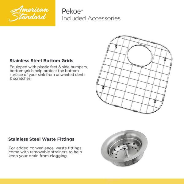 Pekoe® 35 x 18-Inch Stainless Steel Undermount Double-Bowl Kitchen Sink