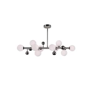 Element 10 Light Chandelier With Polished Nickel Finish