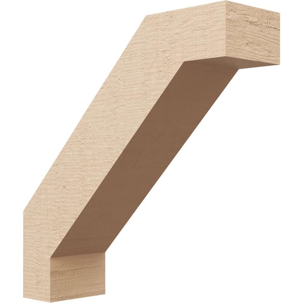 Ekena Millwork 5 in. x 18 in. x 18 in. Burlington Rough Cedar Woodgrain Timberthane Polyurethane Knee Brace, Primed