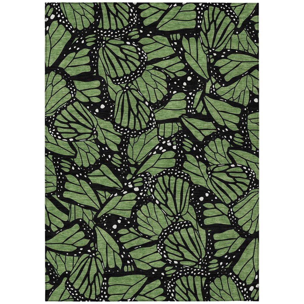 Chantille Machine Washable Indoor/Outdoor Abstract ACN2846 Green 5 ft. x 7 ft. 6 in. Area Rug price history on PriceWatchPro