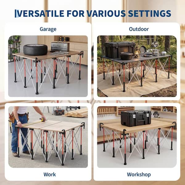Sunvasagoo 2500 lbs 6 ft x 4 ft Portable Folding Workbench Table