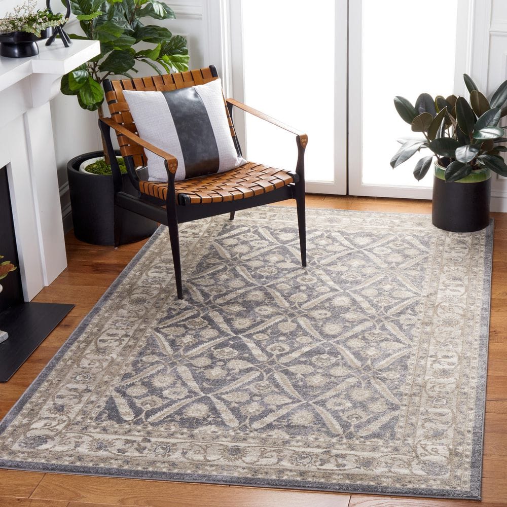 Sofia 5 ft. x 8 ft. Dark Gray/Beige Oriental Area Rug price history on PriceWatchPro