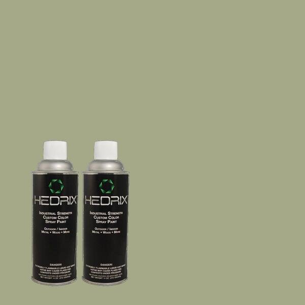 Hedrix 11 oz. Match of 3A59-4 Chaparral Pea Semi-Gloss Custom Spray Paint (2-Pack)