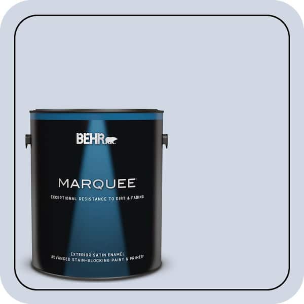 BEHR MARQUEE 1 gal. #600E-2 Harbor Mist Satin Enamel Exterior Paint & Primer
