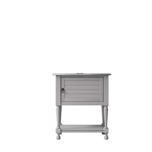 STICKON 0-Drawer Gray Nightstand (Set of 1) (27.5 in. H x 21.2 in. W x 14.8 in. D)