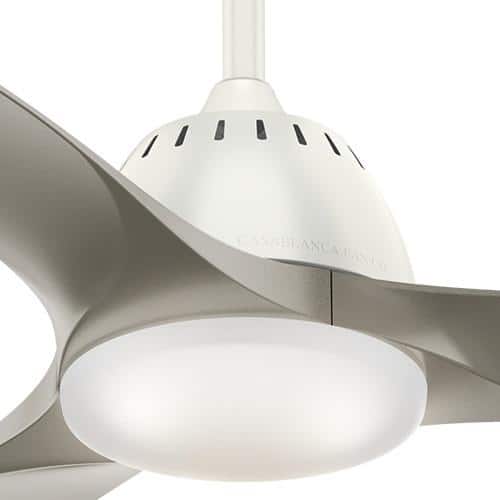 Casablanca - Wisp 52 in. Fresh White Indoor Ceiling Fan with LED Light Kit and Handheld Remote