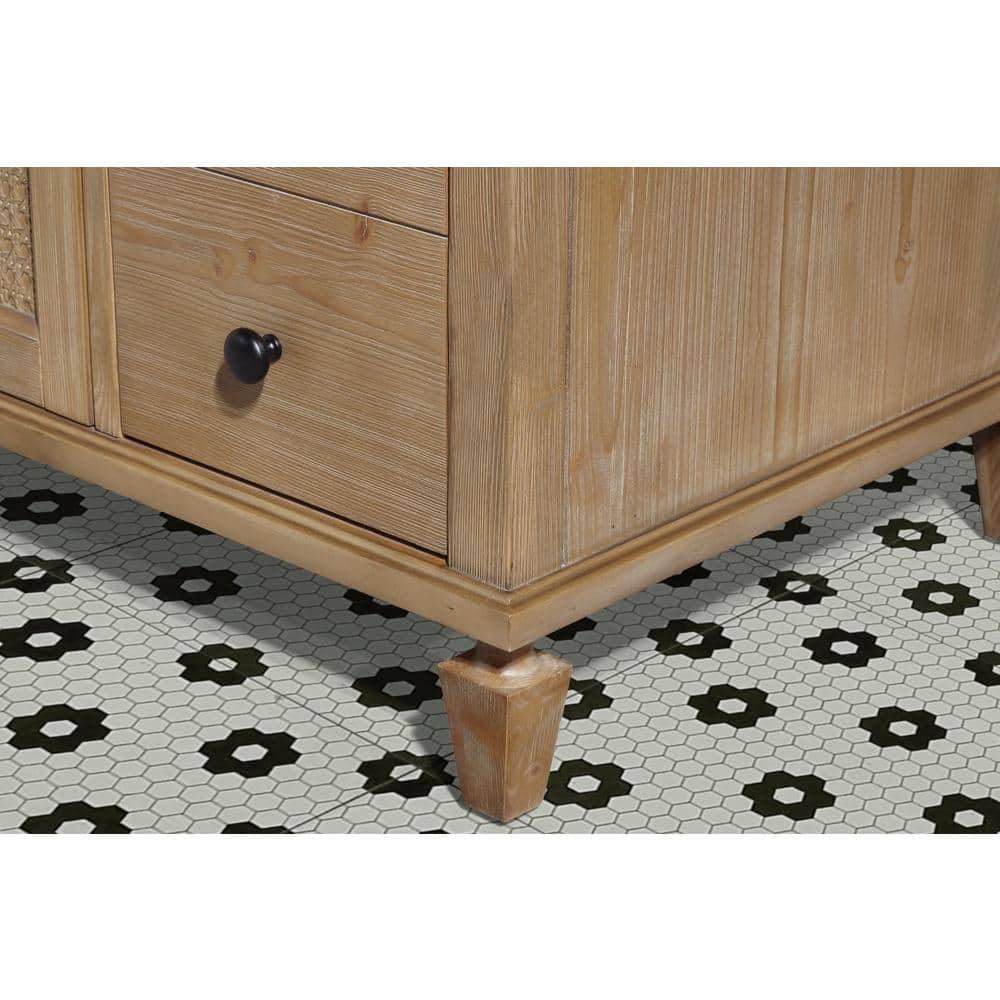 Annie 36" Weathered Fir Bathroom Vanity with Marble Top