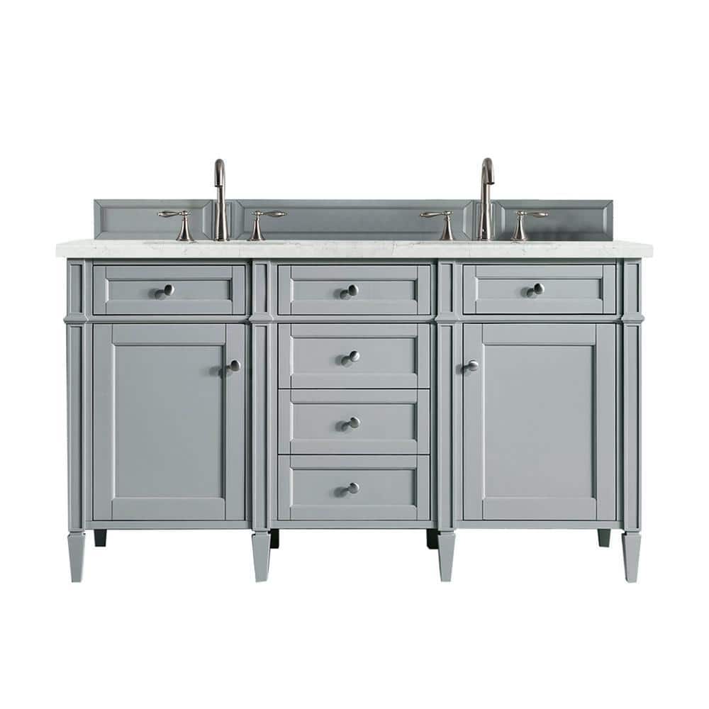 Brittany 60 in. W x 23.5 in.D x 34 in. H Double Bath Vanity in Urban Gray w
