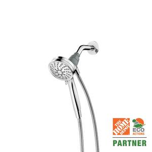 Attract with Magnetix 6-Spray 3.75 in. Single Wall Mount Handheld Adjustable Shower Head in Chrome