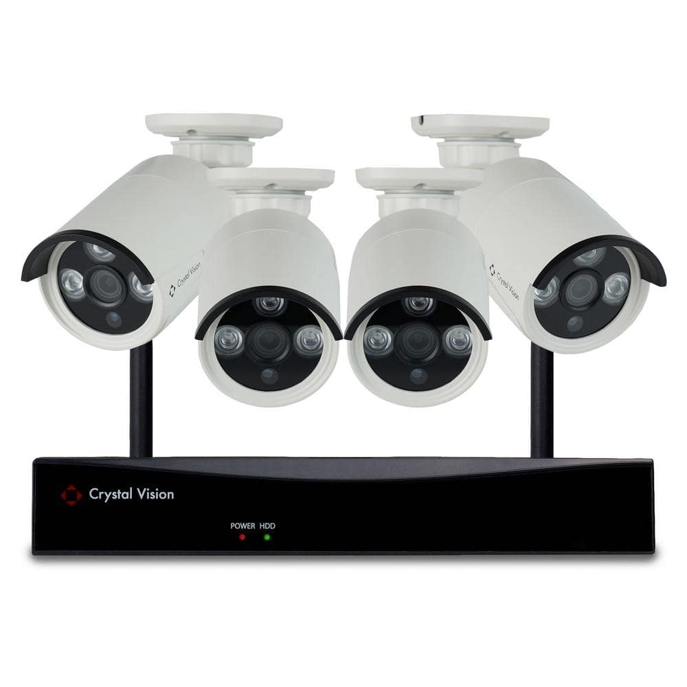 8-Channel Wireless Surveillance System Kit - NVR System with 2TB HDD and 3 MP Cameras -  Crystal Vision, CVT808N-30WB