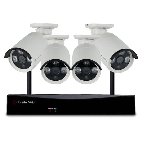 Crystal Vision 8-Channel Wireless Surveillance System Kit - NVR System with 2TB HDD and 3 MP Cameras