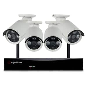 8-Channel Wireless 1080p Full HD 2MP 2TB Hard Drive Surveillance System with 4 Standard Cameras