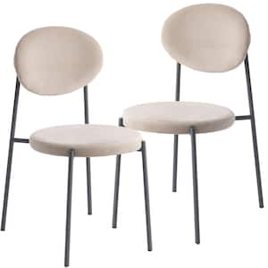 Euston Beige Velvet Dining Chair Set of 2