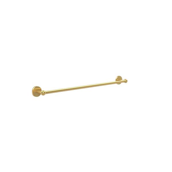 Allied Brass Prestige Skyline Collection 30 in. Back to Back Shower Door Towel Bar in Unlacquered Brass