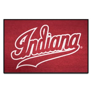 Indiana Red 19 in. x 30 in. Slogan Starter Rug