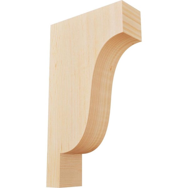 Ekena Millwork 3-1/2 in. x 10 in. x 18 in. Douglas Fir Newport Smooth Corbel