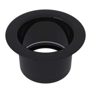 0.25 in. x 2.5 in. Extended Disposal Flange or Throat for Fireclay Sinks in Black