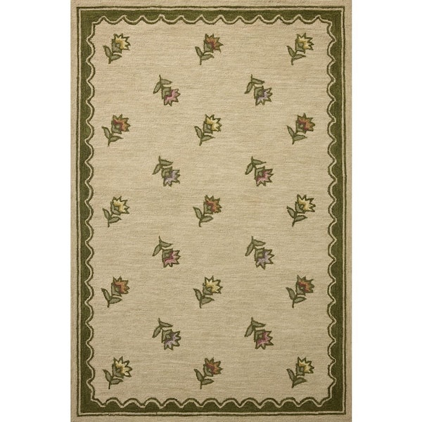 Chris Loves Julia Norah Cream / Multi 7 ft. 9 in. x 9 ft. 9 in. Area Rug