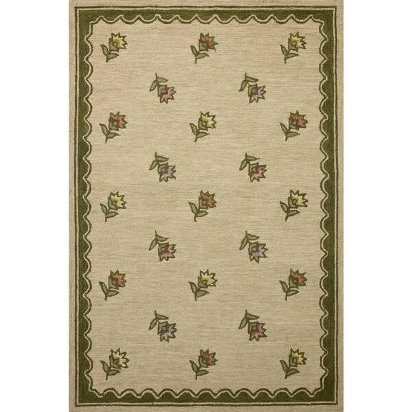 Chris Loves Julia Norah Cream/Multi 8 ft. 6 in. x 11 ft. 6 in. Area Rug