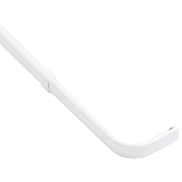 120 In Single Curtain Rod White, Curtain Rods White