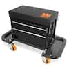 Wen Pound Capacity Garage Glider Rolling Tool Chest Seat With