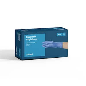 Small Vinyl Exam Latex Free and Powder Free-Gloves in Blue-Box of 100-Gloves