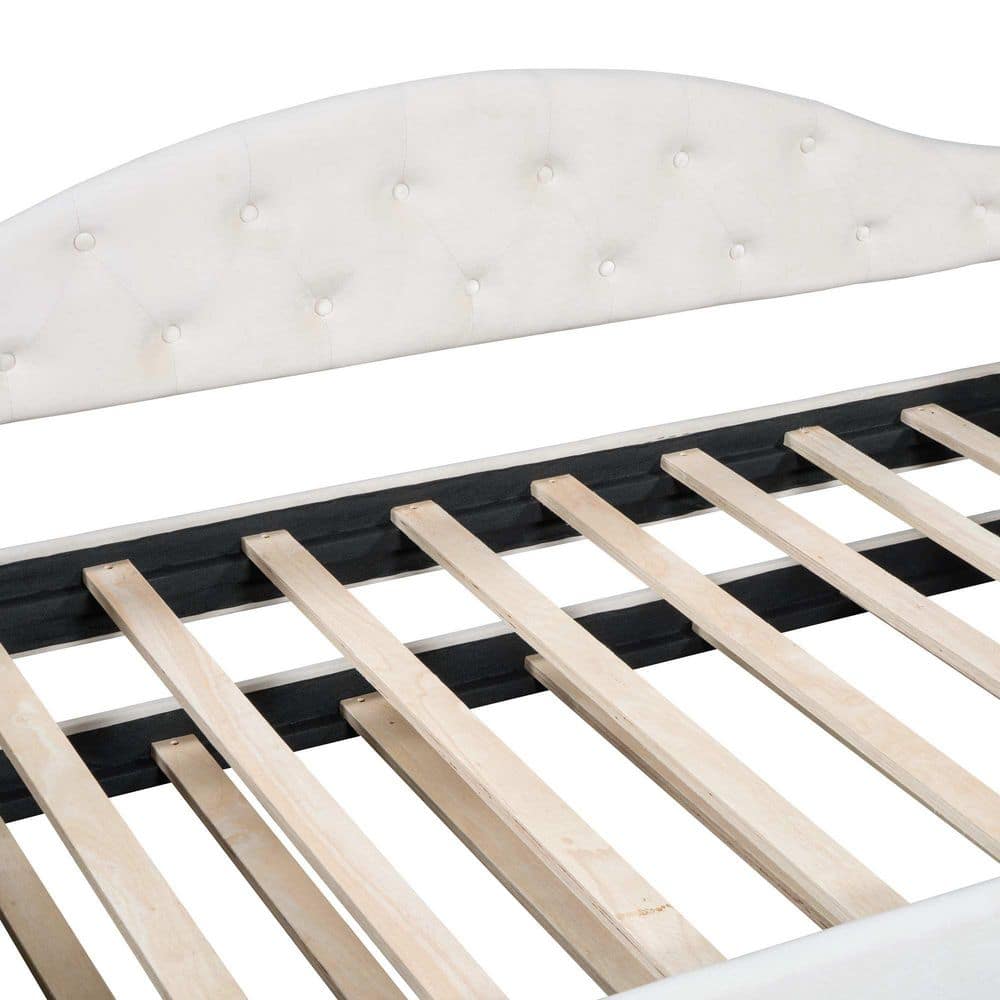 Pink Twin Size Daybed with Trundle, USB&Type-C Charging Ports - thumbnail 8