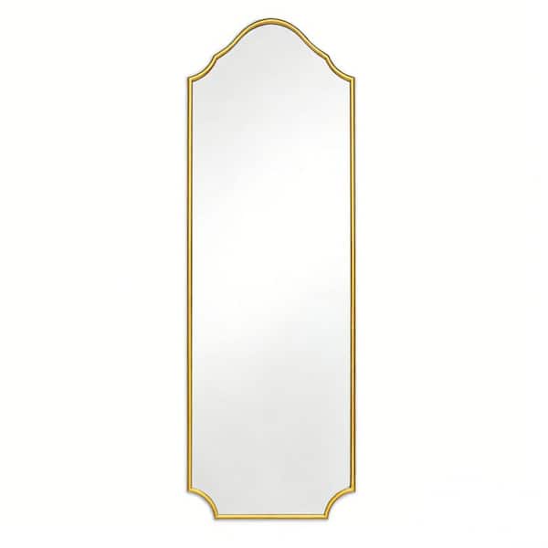 Gold 18 in.Wx 60 in.H Modern Arched Full-body Aluminum Framed Floor Mirror for Living room, Bederoom