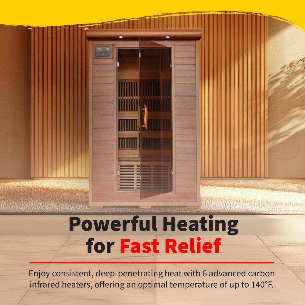 Sierra 2-Person Cedar FAR Infrared Sauna with Bluetooth