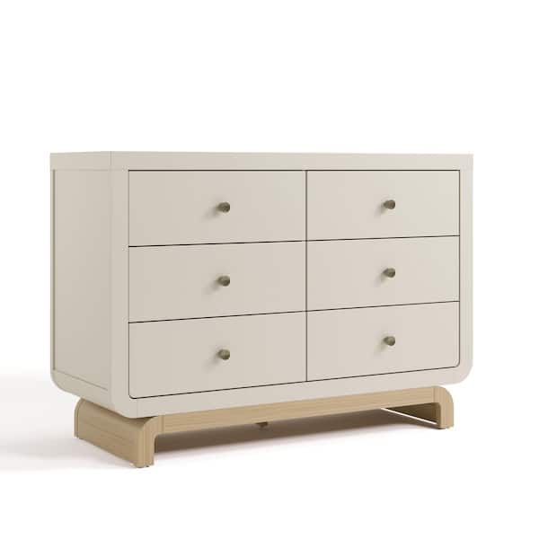 Evolur Aurora Ivory Lace Double Dresser (7-Drawer) 833-FW - The Home Depot