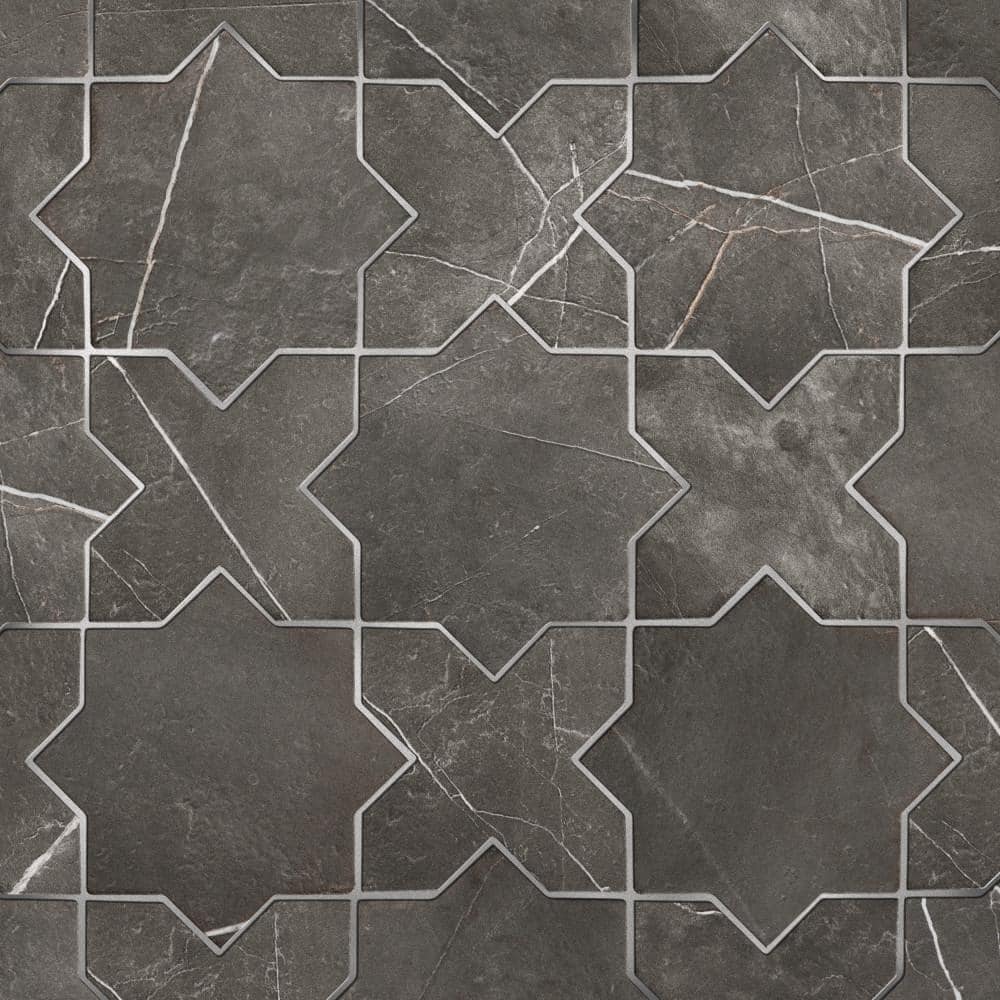 Merola Tile Istanbul Star Night with Night Cross 6 in. x 12 in