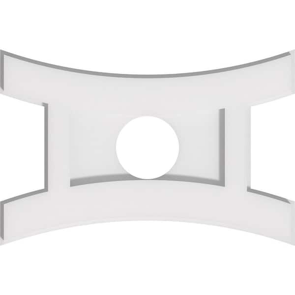 Ekena Millwork 1 in. P X 14 in. W X 9-3/8 in. H X 3 in. ID Haven Architectural Grade PVC Contemporary Ceiling Medallion