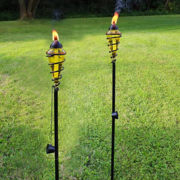 glass citronella lamps