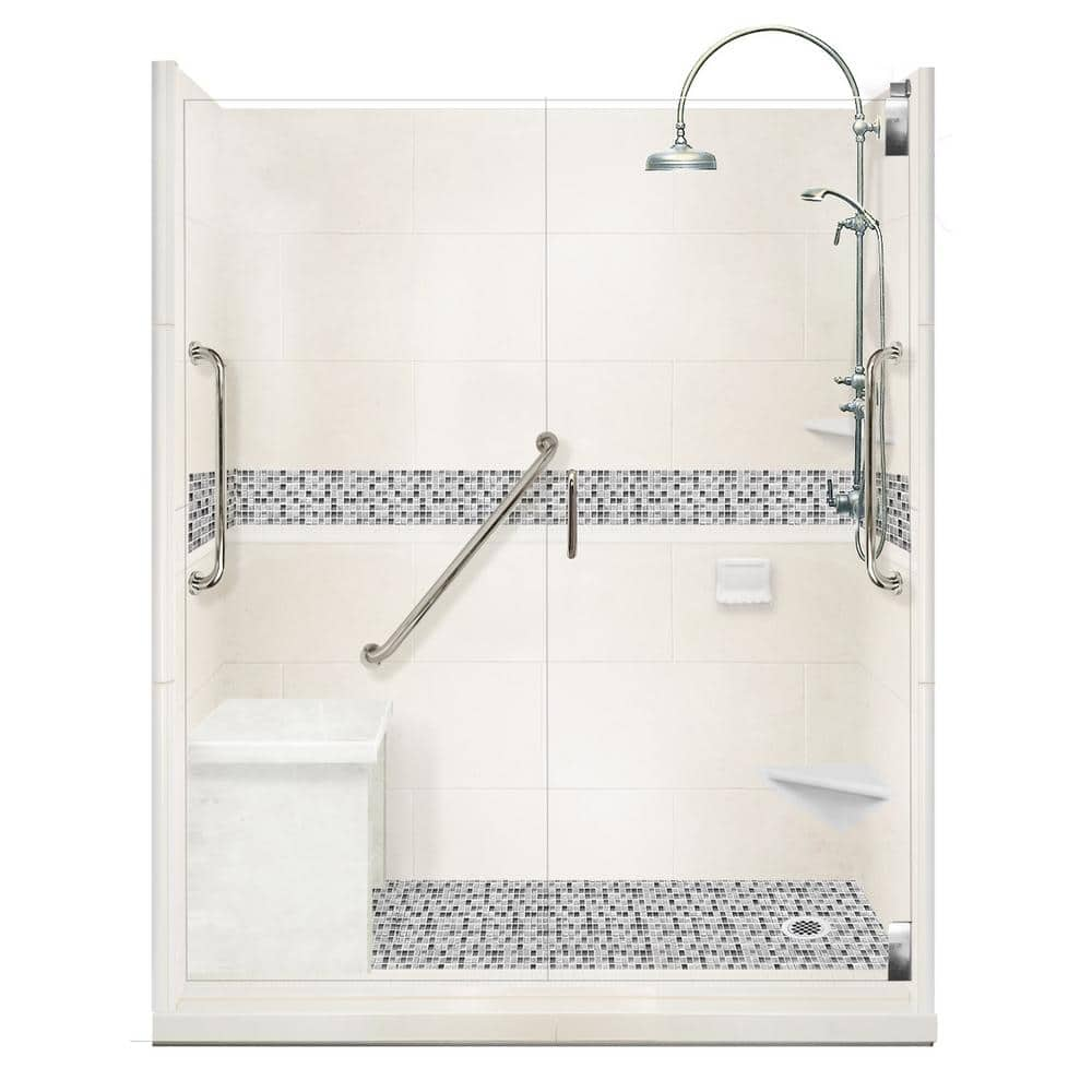 American Bath Factory Del Mar Freedom Luxe Hinged 32 In. X 60 In. X 80 ...