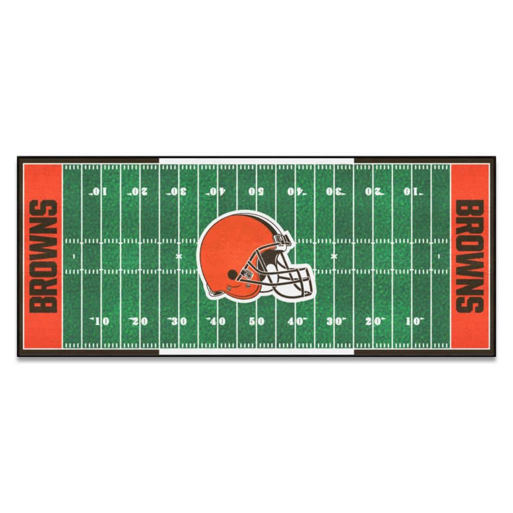 FANMATS Cleveland Browns 3 ft. x 6 ft. Football Field Runner Rug